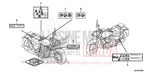 CAUTION LABEL (VT750C/C2S/CA/CS) VT750C2SD de 2013